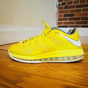 Size 12 - Nike Air Max LeBron 10 Low Sonic Yellow 2013